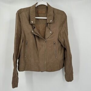 Blank NYC Moto Chic Womens Jacket Size M Urban Biker Edgy Layer Lightweight